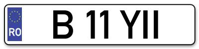 Placuta inmatriculare numar auto  B-11-YII, B 11 YII, B11YII