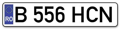 Placuta inmatriculare numar auto  B-556-HCN, B 556 HCN, B556HCN