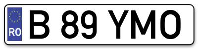 Placuta inmatriculare numar auto  B-89-YMO, B 89 YMO, B89YMO