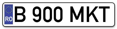 Placuta inmatriculare numar auto  B-900-MKT, B 900 MKT, B900MKT