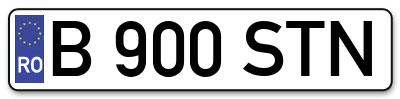 Placuta inmatriculare numar auto  B-900-STN, B 900 STN, B900STN
