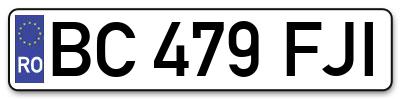Placuta inmatriculare numar auto  BC-479-FJI, BC 479 FJI, BC479FJI