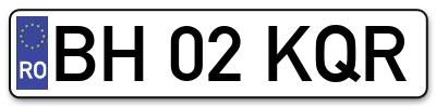 Placuta inmatriculare numar auto  BH-02-KQR, BH 02 KQR, BH02KQR