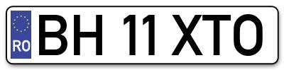 Placuta inmatriculare numar auto  BH-11-XTO, BH 11 XTO, BH11XTO