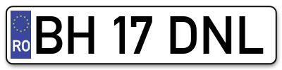 Placuta inmatriculare numar auto  BH-17-DNL, BH 17 DNL, BH17DNL