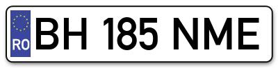 Placuta inmatriculare numar auto  BH-185-NME, BH 185 NME, BH185NME