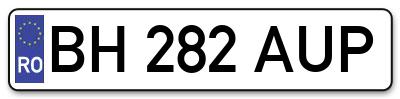 Placuta inmatriculare numar auto  BH-282-AUP, BH 282 AUP, BH282AUP