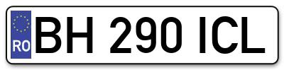 Placuta inmatriculare numar auto  BH-290-ICL, BH 290 ICL, BH290ICL