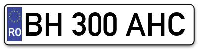 Placuta inmatriculare numar auto  BH-300-AHC, BH 300 AHC, BH300AHC