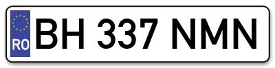 Placuta inmatriculare numar auto  BH-337-NMN, BH 337 NMN, BH337NMN