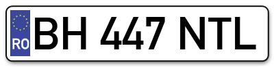 Placuta inmatriculare numar auto  BH-447-NTL, BH 447 NTL, BH447NTL