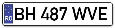 Placuta inmatriculare numar auto  BH-487-WVE, BH 487 WVE, BH487WVE