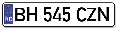 Placuta inmatriculare numar auto  BH-545-CZN, BH 545 CZN, BH545CZN