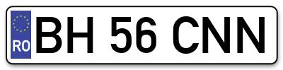 Placuta inmatriculare numar auto  BH-56-CNN, BH 56 CNN, BH56CNN