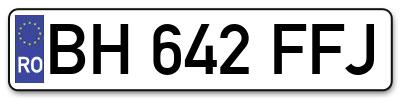 Placuta inmatriculare numar auto  BH-642-FFJ, BH 642 FFJ, BH642FFJ