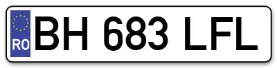 Placuta inmatriculare numar auto  BH-683-LFL, BH 683 LFL, BH683LFL