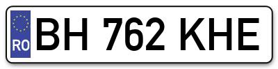 Placuta inmatriculare numar auto  BH-762-KHE, BH 762 KHE, BH762KHE