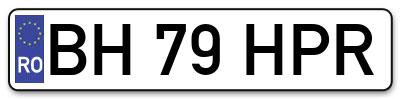 Placuta inmatriculare numar auto  BH-79-HPR, BH 79 HPR, BH79HPR