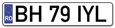 Placuta inmatriculare numar auto  BH-79-IYL, BH 79 IYL, BH79IYL