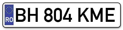 Placuta inmatriculare numar auto  BH-804-KME, BH 804 KME, BH804KME