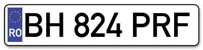 Placuta inmatriculare numar auto  BH-824-PRF, BH 824 PRF, BH824PRF