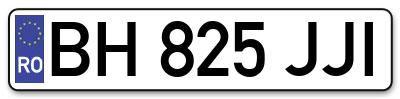 Placuta inmatriculare numar auto  BH-825-JJI, BH 825 JJI, BH825JJI