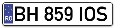 Placuta inmatriculare numar auto  BH-859-IOS, BH 859 IOS, BH859IOS
