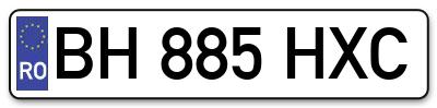 Placuta inmatriculare numar auto  BH-885-HXC, BH 885 HXC, BH885HXC