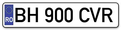 Placuta inmatriculare numar auto  BH-900-CVR, BH 900 CVR, BH900CVR