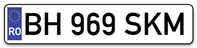 Placuta inmatriculare numar auto  BH-969-SKM, BH 969 SKM, BH969SKM