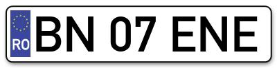 Placuta inmatriculare numar auto  BN-07-ENE, BN 07 ENE, BN07ENE