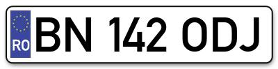 Placuta inmatriculare numar auto  BN-142-ODJ, BN 142 ODJ, BN142ODJ