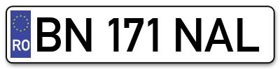Placuta inmatriculare numar auto  BN-171-NAL, BN 171 NAL, BN171NAL