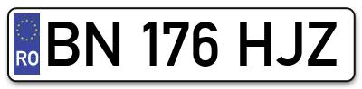 Placuta inmatriculare numar auto  BN-176-HJZ, BN 176 HJZ, BN176HJZ