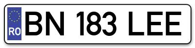 Placuta inmatriculare numar auto  BN-183-LEE, BN 183 LEE, BN183LEE