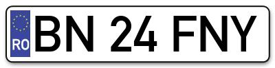 Placuta inmatriculare numar auto  BN-24-FNY, BN 24 FNY, BN24FNY