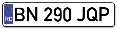 Placuta inmatriculare numar auto  BN-290-JQP, BN 290 JQP, BN290JQP