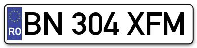 Placuta inmatriculare numar auto  BN-304-XFM, BN 304 XFM, BN304XFM