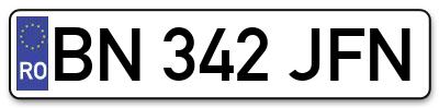 Placuta inmatriculare numar auto  BN-342-JFN, BN 342 JFN, BN342JFN