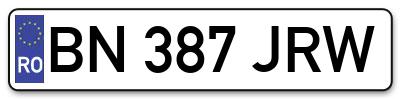 Placuta inmatriculare numar auto  BN-387-JRW, BN 387 JRW, BN387JRW