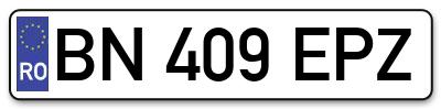 Placuta inmatriculare numar auto  BN-409-EPZ, BN 409 EPZ, BN409EPZ