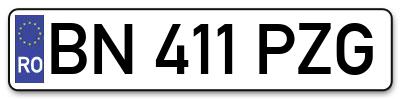 Placuta inmatriculare numar auto  BN-411-PZG, BN 411 PZG, BN411PZG