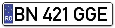 Placuta inmatriculare numar auto  BN-421-GGE, BN 421 GGE, BN421GGE