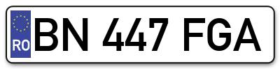 Placuta inmatriculare numar auto  BN-447-FGA, BN 447 FGA, BN447FGA