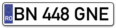 Placuta inmatriculare numar auto  BN-448-GNE, BN 448 GNE, BN448GNE