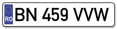 Placuta inmatriculare numar auto  BN-459-VVW, BN 459 VVW, BN459VVW
