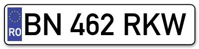 Placuta inmatriculare numar auto  BN-462-RKW, BN 462 RKW, BN462RKW