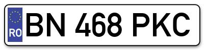 Placuta inmatriculare numar auto  BN-468-PKC, BN 468 PKC, BN468PKC
