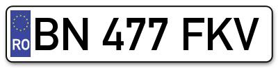 Placuta inmatriculare numar auto  BN-477-FKV, BN 477 FKV, BN477FKV