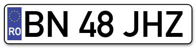 Placuta inmatriculare numar auto  BN-48-JHZ, BN 48 JHZ, BN48JHZ